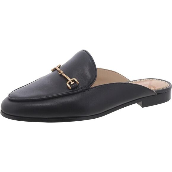 Sam Edelman Womens Linnie Black Leather Slip On Flats Mules Shoes Used - Picture 4 of 6
